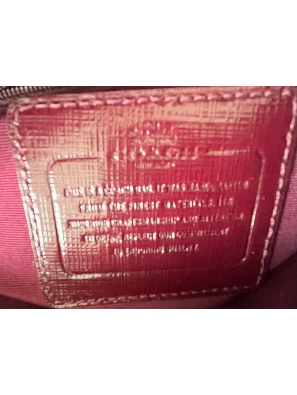 COACH Burgundy Saffiano Leather Peyton Cora Domed Satchel & Crossbody Bag F25671 - Picture 15 of 16